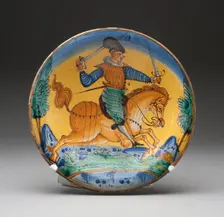 Plate, Montelupo Fiorentino, c. 1620. Creator: Unknown