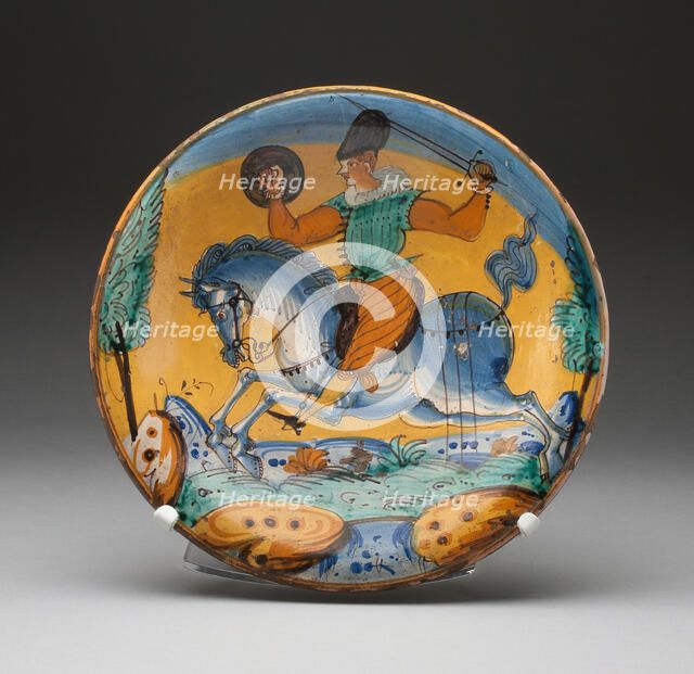 Plate, Montelupo Fiorentino, c. 1620. Creator: Unknown.