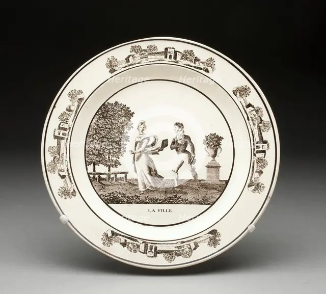 Plate, Montereau, 1800/25. Creator: Creil Pottery.