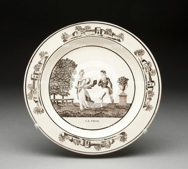 Plate, Montereau, 1800/25. Creator: Creil Pottery.