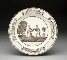 Plate, Montereau, 1800/25. Creator: Creil Pottery