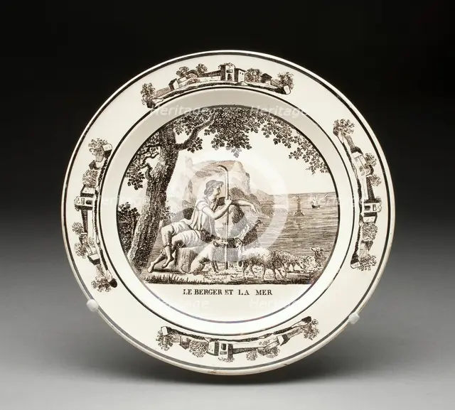 Plate, Montereau, 1800/25. Creator: Creil Pottery.