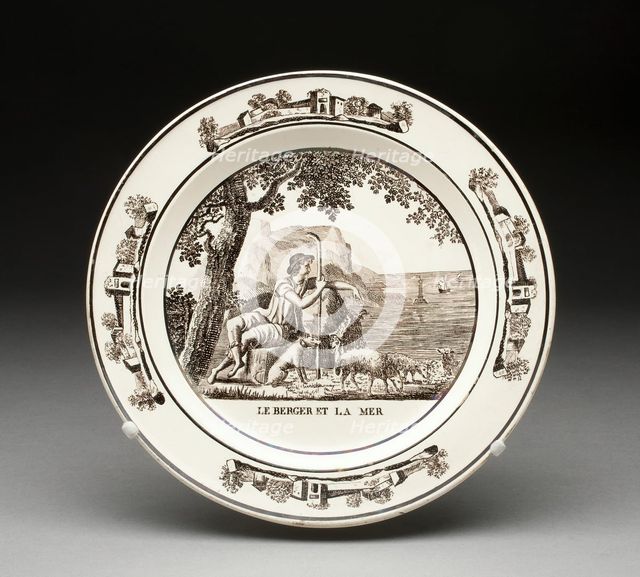 Plate, Montereau, 1800/25. Creator: Creil Pottery.