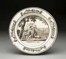 Plate, Montereau, 1800/25. Creator: Creil Pottery