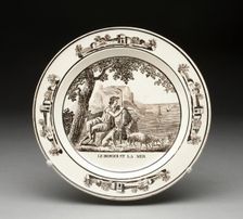 Plate, Montereau, 1800/25. Creator: Creil Pottery
