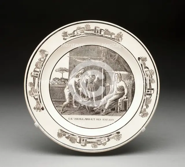 Plate, Montereau, 1800/25. Creator: Creil Pottery.