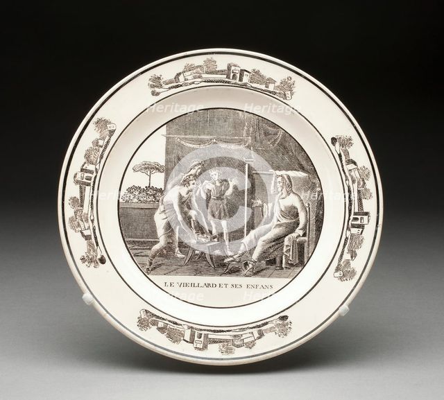 Plate, Montereau, 1800/25. Creator: Creil Pottery.
