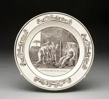 Plate, Montereau, 1800/25. Creator: Creil Pottery