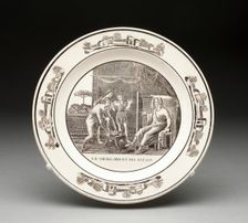 Plate, Montereau, 1800/25. Creator: Creil Pottery