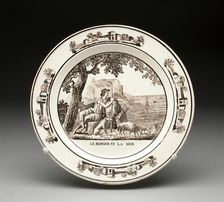 Plate, Montereau, 1800/25. Creator: Creil Pottery