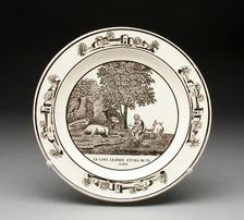Plate, Montereau, 1800/25. Creator: Creil Pottery