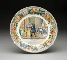 Plate, Montereau, 1825/33. Creator: Creil Pottery