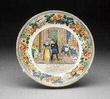 Plate, Montereau, 1825/33. Creator: Creil Pottery