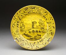 Plate, Montereau, 1840/60. Creator: Creil Pottery