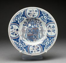 Plate, Marseille, Late 17th/early 18th century. Creator: Saint Jean du Désert Factory