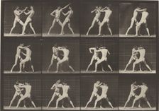 Plate Number 340. Boxing, open hand (shoes), 1887. Creator: Eadweard J Muybridge