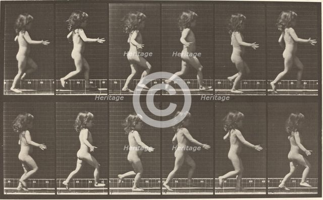Plate Number 469. Child running, 1887. Creator: Eadweard J Muybridge.