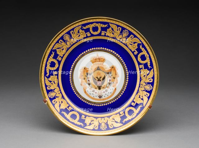 Plate, Saint Petersburg, 1855/81. Creator: Russian Imperial Porcelain Factory.