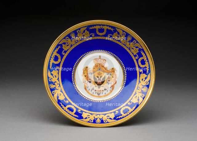 Plate, Saint Petersburg, 1855/81. Creator: Russian Imperial Porcelain Factory.