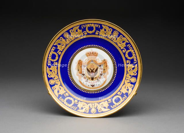 Plate, Saint Petersburg, 1855/81. Creator: Russian Imperial Porcelain Factory.