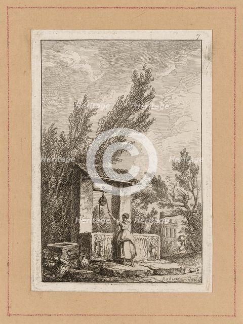 Plate Seven from Evenings in Rome, 1763/64. Creator: Hubert Robert.
