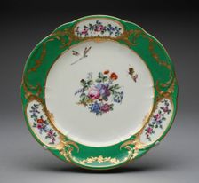 Plate, Sèvres, 1765. Creators: Sèvres Porcelain Manufactory, Guillaume Noël