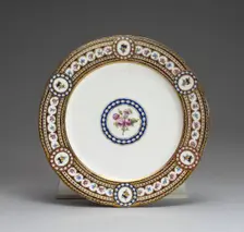 Plate, Sèvres, 1784. Creators: Sèvres Porcelain Manufactory, Charles-Nicolas Buteux