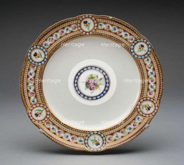Plate, Sèvres, 1784. Creators: Sèvres Porcelain Manufactory, Antoine-Toussaint Cornailles.