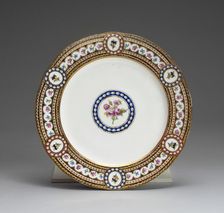 Plate, Sèvres, 1784. Creators: Sèvres Porcelain Manufactory, Charles-Nicolas Buteux
