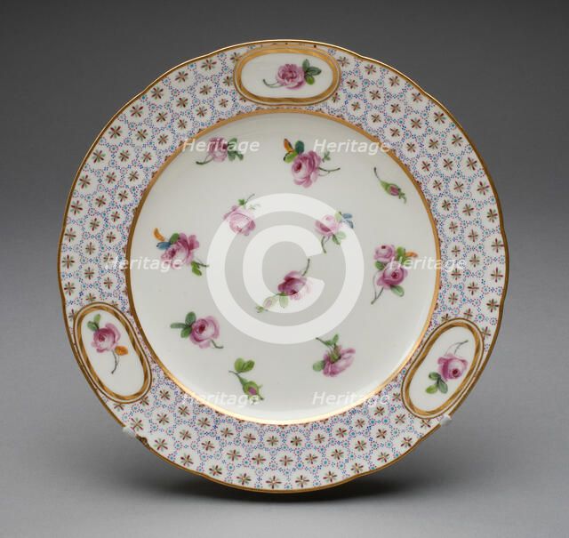 Plate, Sèvres, 1787. Creators: Sèvres Porcelain Manufactory, Bouillat.