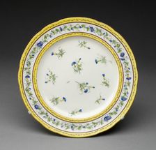 Plate, Sèvres, 1788. Creators: Sèvres Porcelain Manufactory, André-Vincent Vieillard