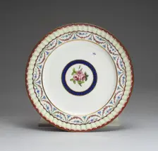 Plate, Sèvres, 1792. Creators: Sèvres Porcelain Manufactory, Jean-Baptiste Tandart
