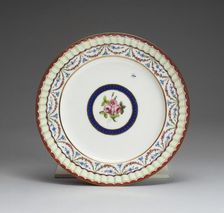 Plate, Sèvres, 1792. Creators: Sèvres Porcelain Manufactory, Jean-Baptiste Tandart