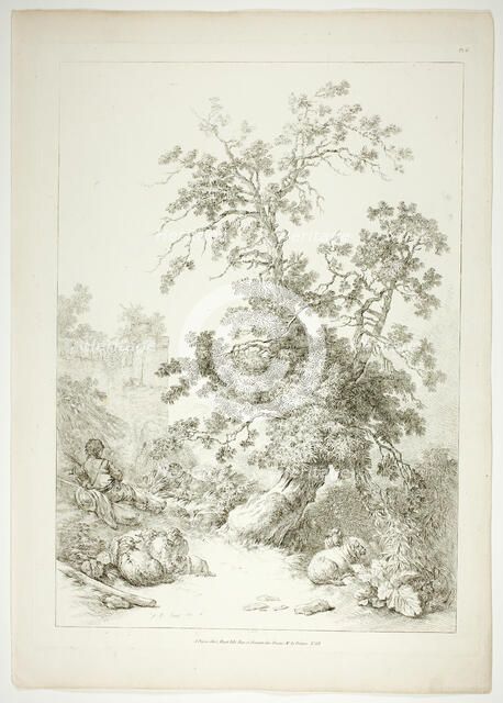 Plate Six of 38 from Oeuvres de J. B. Huet, 1796–99. Creator: Jean Baptiste Marie Huet.