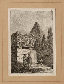 Plate Six from Evenings in Rome, 1763/64. Creator: Hubert Robert