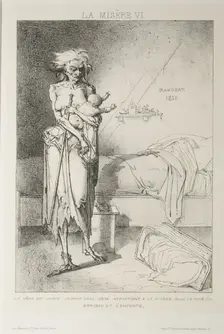 Plate Six from Misery, 1851. Creator: Charles Rambert