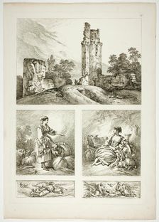 Plate Sixteen of 38 from Oeuvres de J. B. Huet, 1796–99. Creator: Jean Baptiste Marie Huet