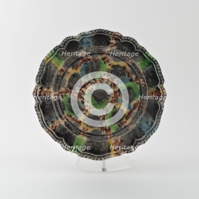 Plate, Staffordshire, 1750/65. Creator: Staffordshire Potteries.