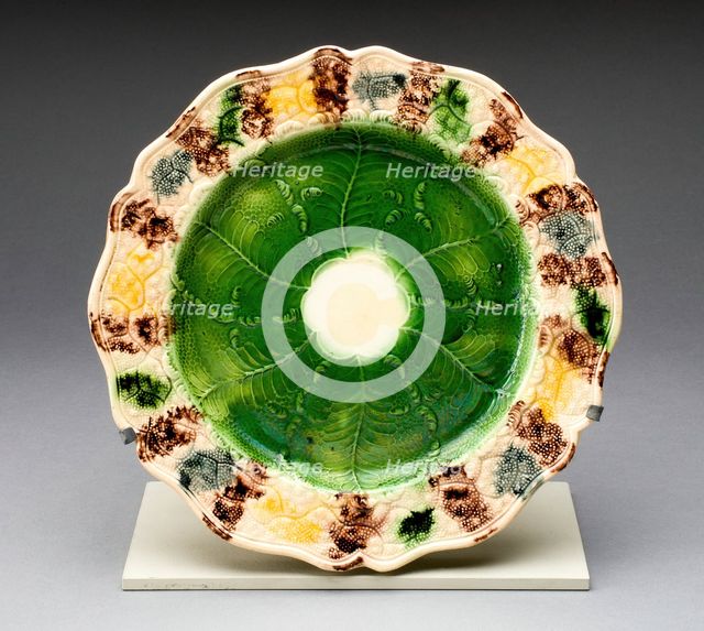 Plate, Staffordshire, 1760/75. Creator: Staffordshire Potteries.