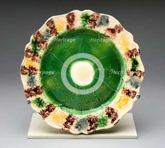 Plate, Staffordshire, 1760/75. Creator: Staffordshire Potteries.