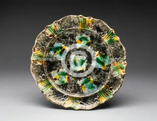 Plate, Staffordshire, 1760/70. Creator: Staffordshire Potteries.
