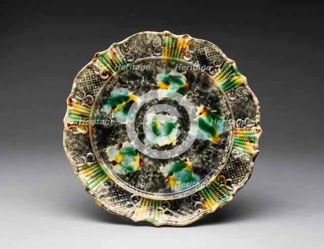 Plate, Staffordshire, 1760/70. Creator: Staffordshire Potteries.