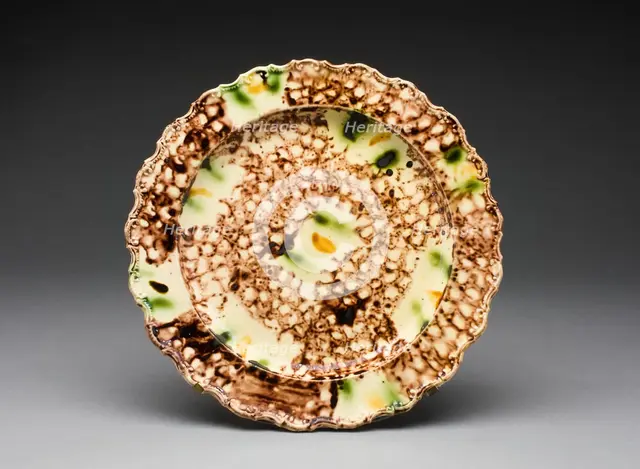 Plate, Staffordshire, 1760/70. Creator: Staffordshire Potteries.