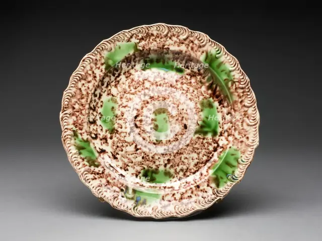 Plate, Staffordshire, 1760/70. Creator: Staffordshire Potteries.