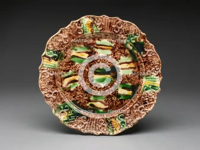 Plate, Staffordshire, 1760/70. Creator: Staffordshire Potteries.