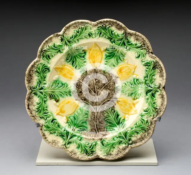 Plate, Staffordshire, 1760/70. Creator: Staffordshire Potteries.