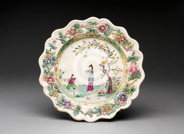Plate, Staffordshire, 1760/69. Creator: Staffordshire Potteries.