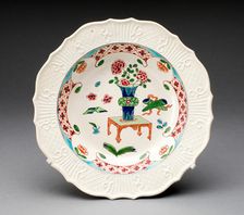 Plate, Staffordshire, 1760/69. Creator: Staffordshire Potteries