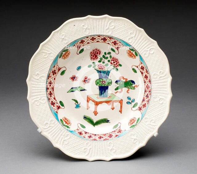 Plate, Staffordshire, 1760/69. Creator: Staffordshire Potteries.