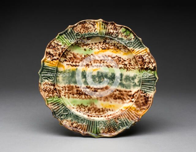 Plate, Staffordshire, 1760/70. Creator: Staffordshire Potteries.